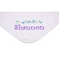 Personalised Embroidered Saddle Cloth with Cute Crystal Daisy & Horseshoe Design